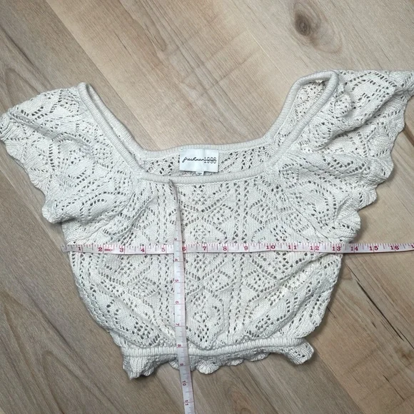 Freshman 1996 Boho Crochet Knit Two Piece Set Western Festival Crop Top Skirt - Picture 2 of 4